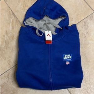 Men’s XXL Bud Light Front ZIP Hoodie Sweatshirt
